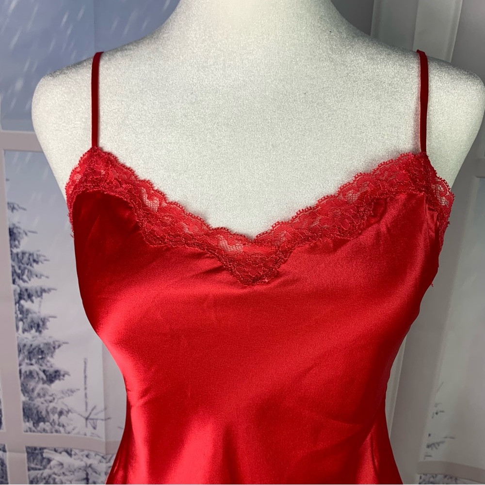 Victoria’s Secret Lot 2 Satin Lace Accent Split Babydoll Slip Dress Nightgown - Picture 4 of 15